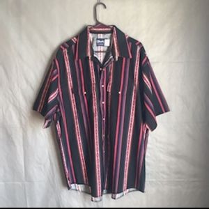 Wrangler striped western short sleeve shirt